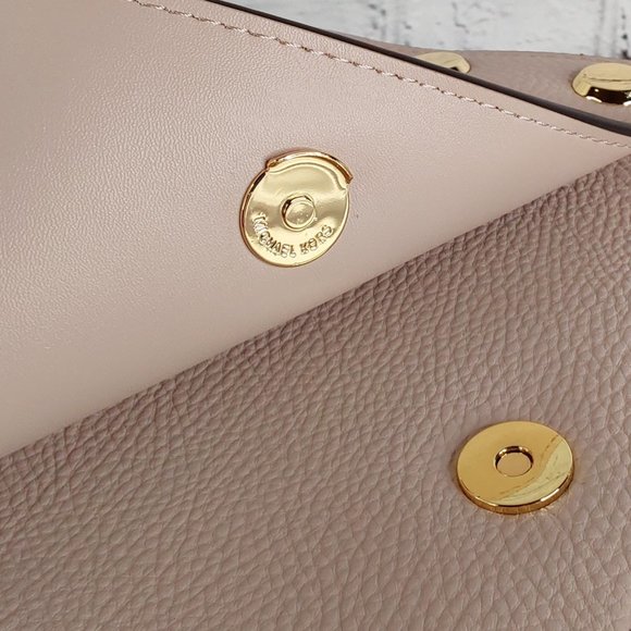 'MICHAEL KORS' 'HOLLY' LEATHER STUDDED CROSSBODY BAG & 'MK' DUST BAG SET - Picture 7 of 16